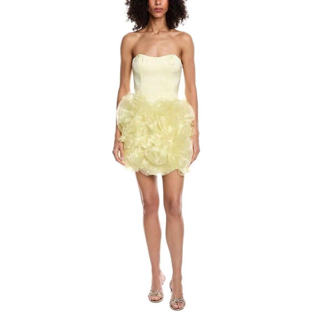 Elliat Womens T Asher Flower Mini Dress, Yellow